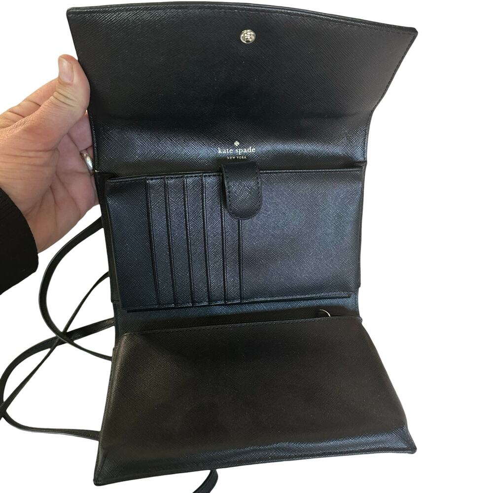 Kate Spade Womens Handbag Purse Black Small Wallet Minimalist Capsule Everyday - Picture 4 of 10